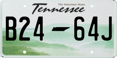 TN license plate B2464J