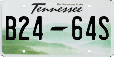 TN license plate B2464S