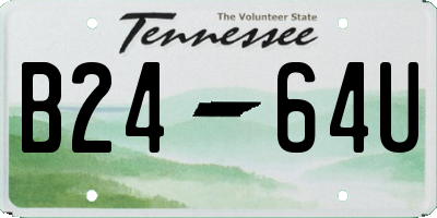 TN license plate B2464U