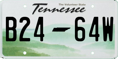 TN license plate B2464W