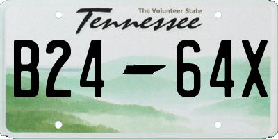 TN license plate B2464X