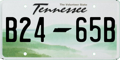 TN license plate B2465B