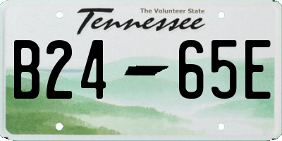 TN license plate B2465E