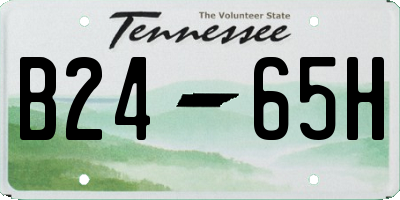TN license plate B2465H