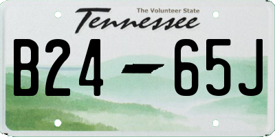 TN license plate B2465J