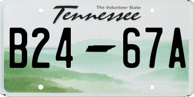 TN license plate B2467A