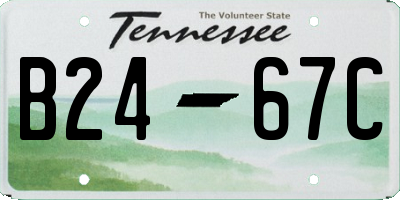 TN license plate B2467C
