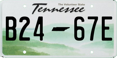 TN license plate B2467E