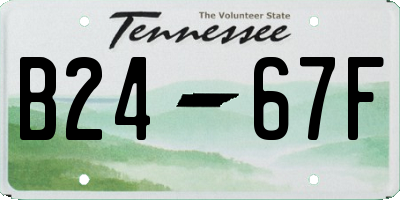 TN license plate B2467F