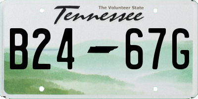 TN license plate B2467G