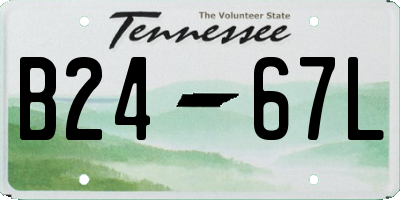 TN license plate B2467L