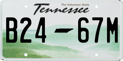 TN license plate B2467M