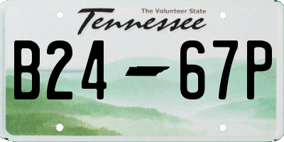 TN license plate B2467P