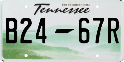 TN license plate B2467R