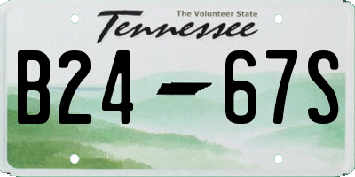 TN license plate B2467S