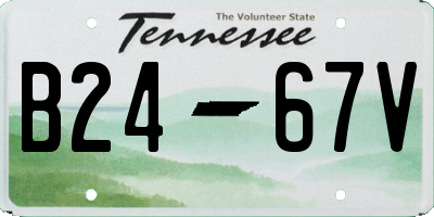 TN license plate B2467V