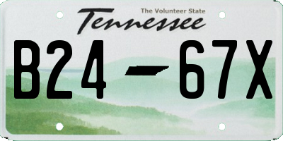TN license plate B2467X