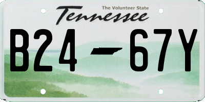 TN license plate B2467Y