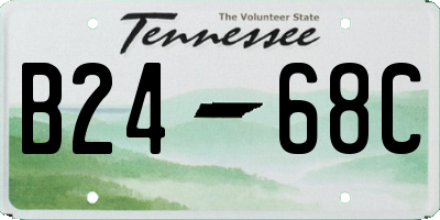 TN license plate B2468C