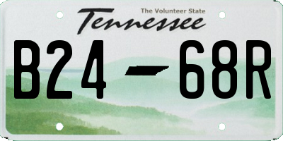 TN license plate B2468R