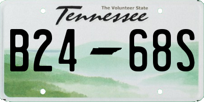 TN license plate B2468S