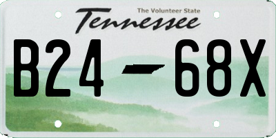 TN license plate B2468X