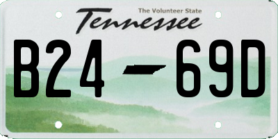 TN license plate B2469D