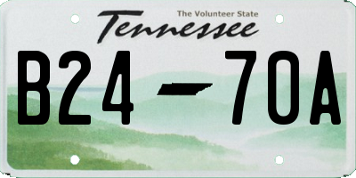TN license plate B2470A