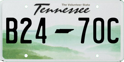 TN license plate B2470C