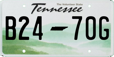 TN license plate B2470G