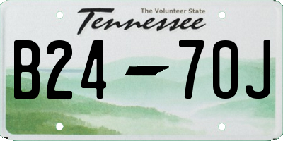 TN license plate B2470J