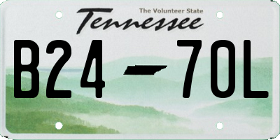 TN license plate B2470L