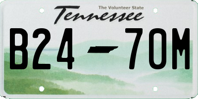 TN license plate B2470M