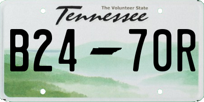 TN license plate B2470R