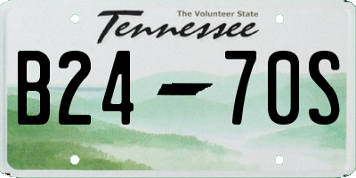 TN license plate B2470S