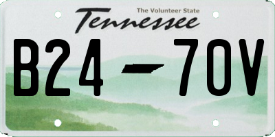TN license plate B2470V