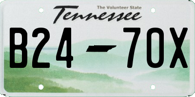 TN license plate B2470X