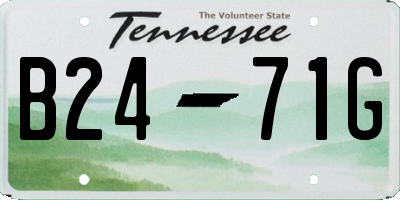 TN license plate B2471G