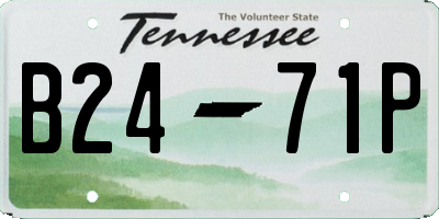 TN license plate B2471P