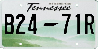 TN license plate B2471R