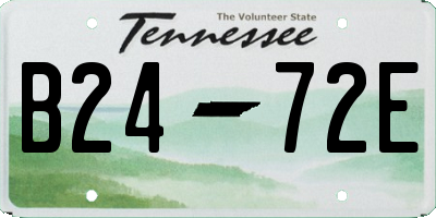TN license plate B2472E