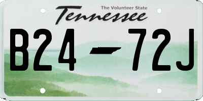TN license plate B2472J