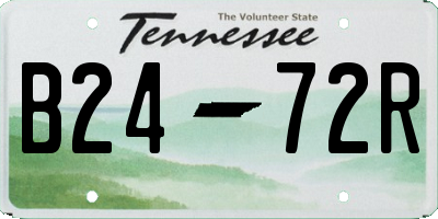 TN license plate B2472R