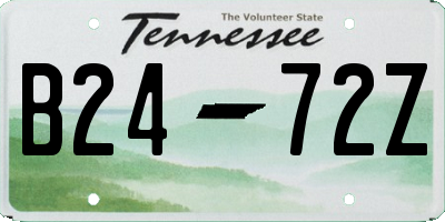 TN license plate B2472Z