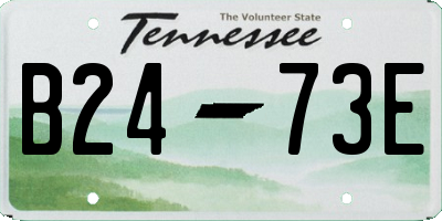 TN license plate B2473E