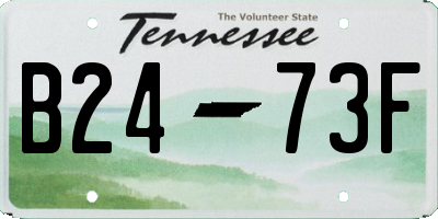 TN license plate B2473F