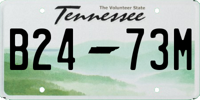 TN license plate B2473M