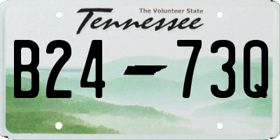 TN license plate B2473Q