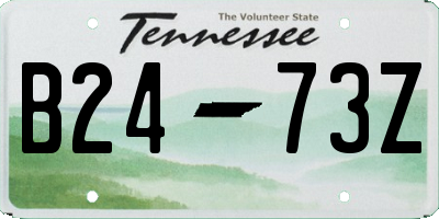 TN license plate B2473Z