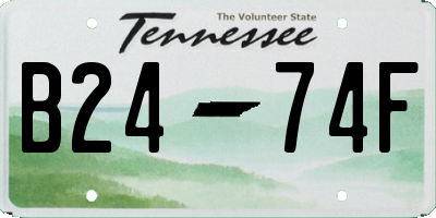 TN license plate B2474F